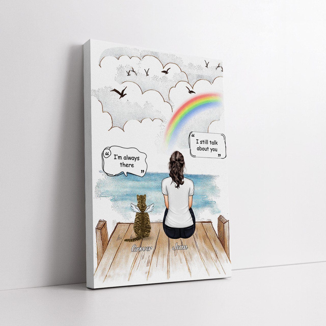 Personalized Cat Memorial Canvas - You Were My Favorite Hello And Hardest Goodbye