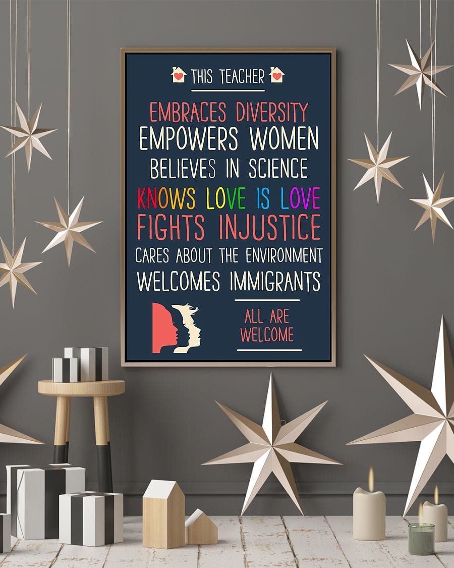 This Teacher Embraces Diversity Poster