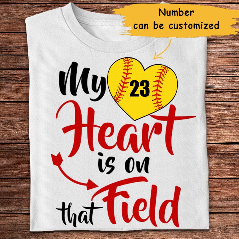 Personalized Ball Shirt - My Heart Is On That Field