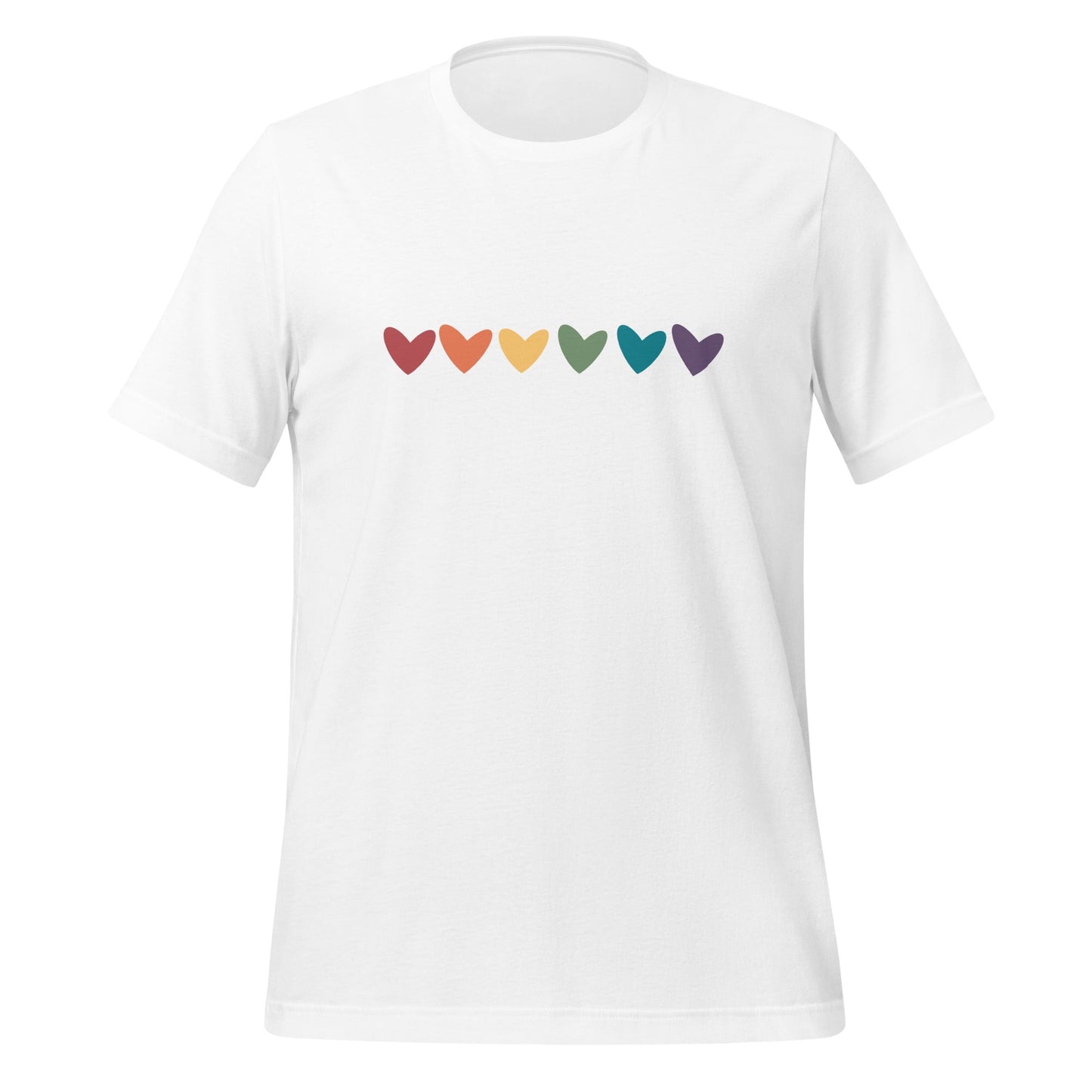 Minimalist LGBTQ+ Pride T-Shirt - Subtle Rainbow Heart Equality Tee