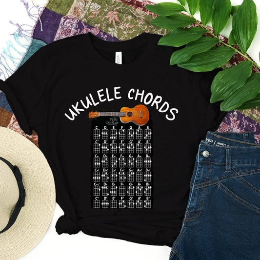 Camiseta con acordes de ukelele