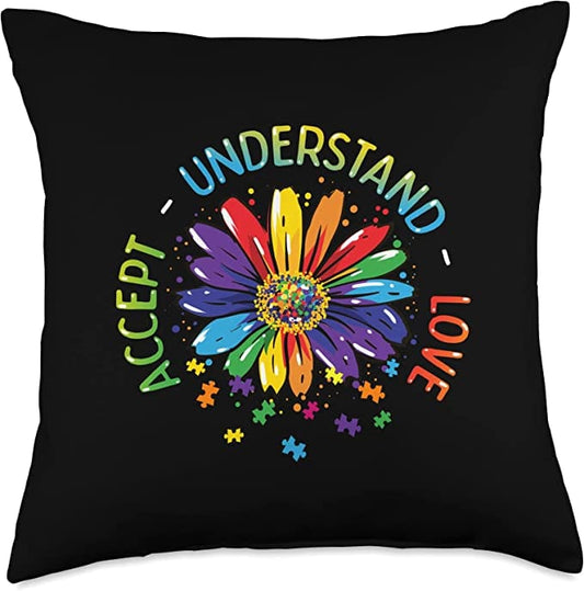 Autism Awareness Accept Understand Love Pillow