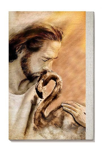 Póster de Jesús con el Dios flamenco, lienzo