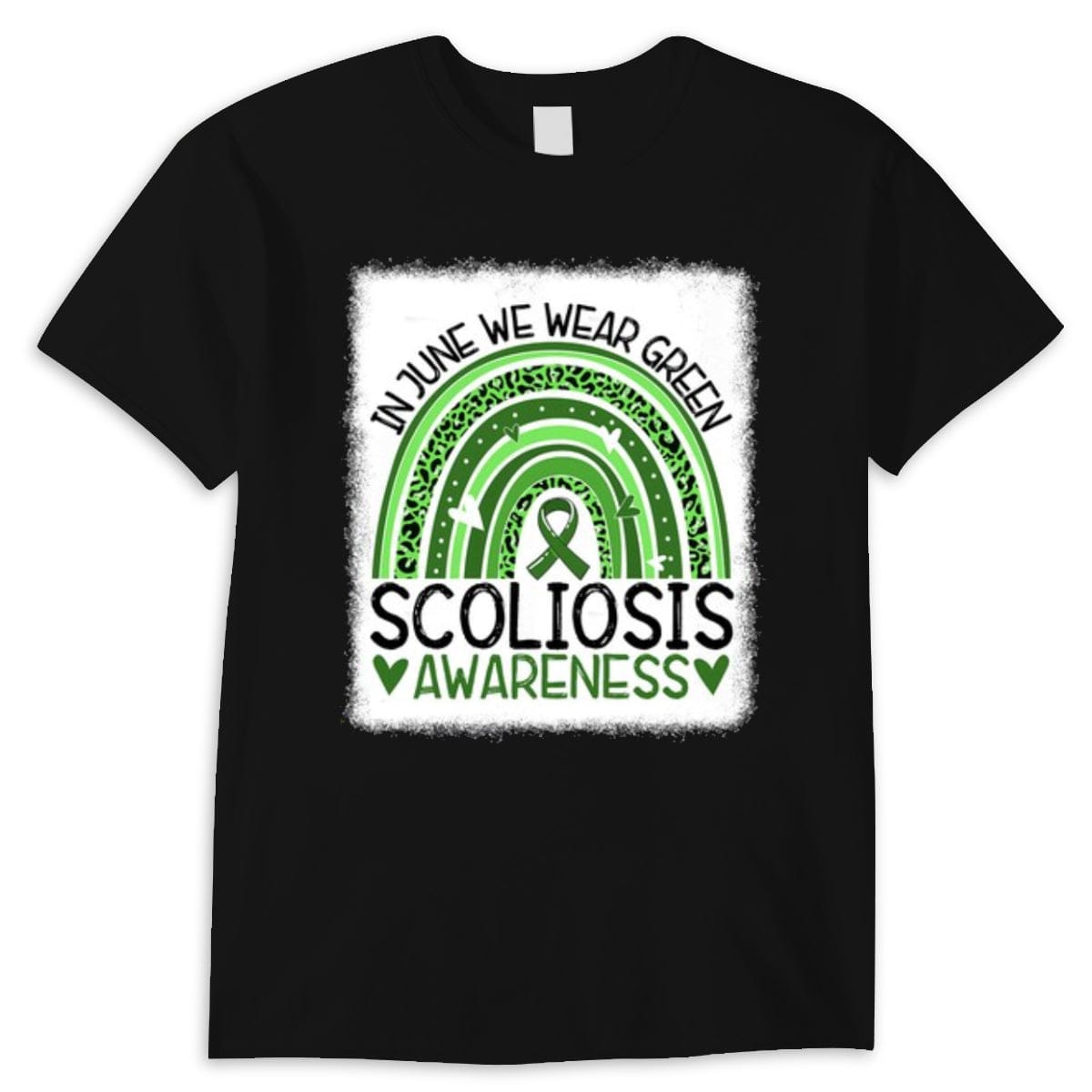 In June We Wear Green Rainbow Scoliosis Awareness Shirt