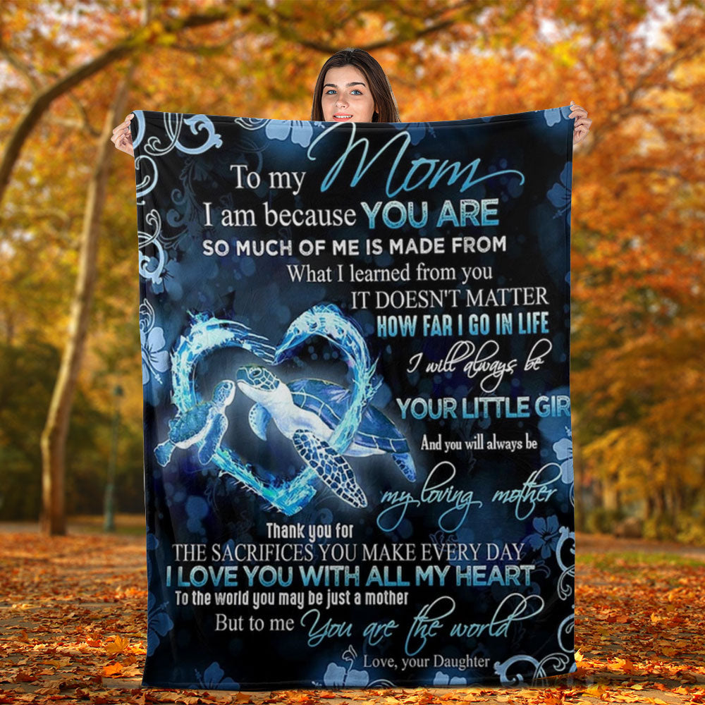 Manta polar y sherpa con diseño de tortuga para mi mamá