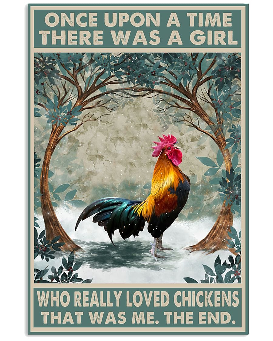 Érase una vez una niña a la que le encantaban las gallinas Póster, lienzo