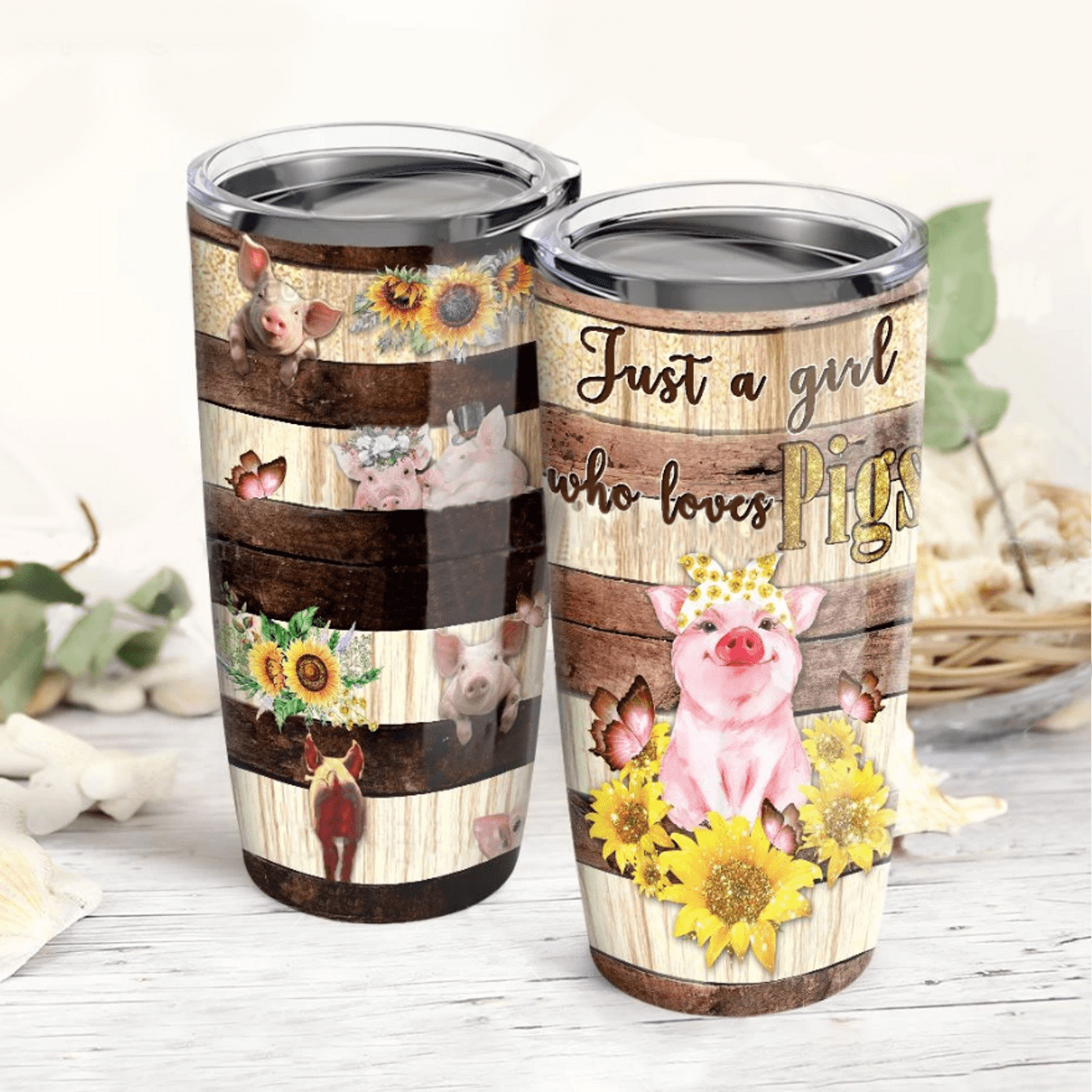 Solo una chica que ama el vaso de cerdo