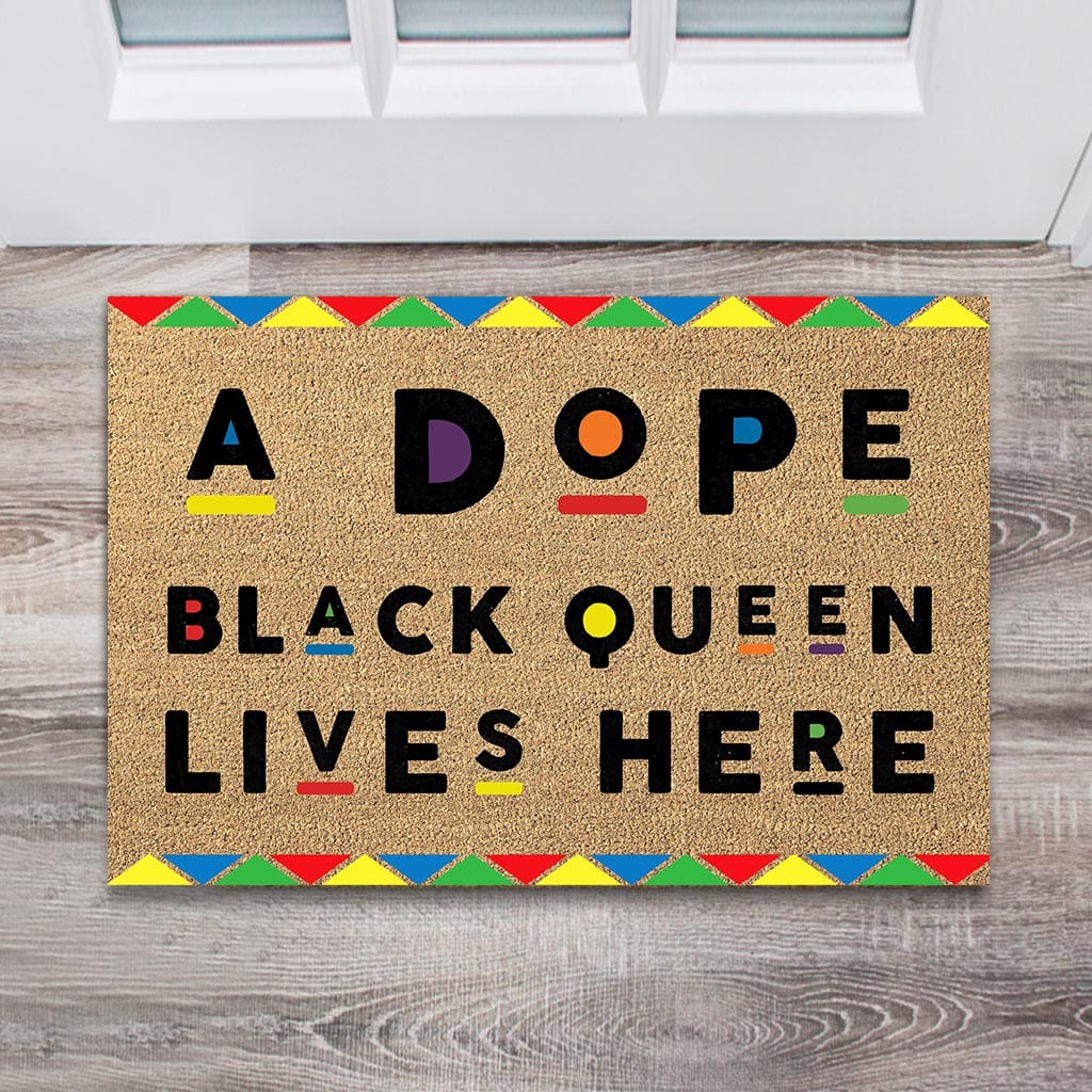A Dope Black Queen - African American Doormat
