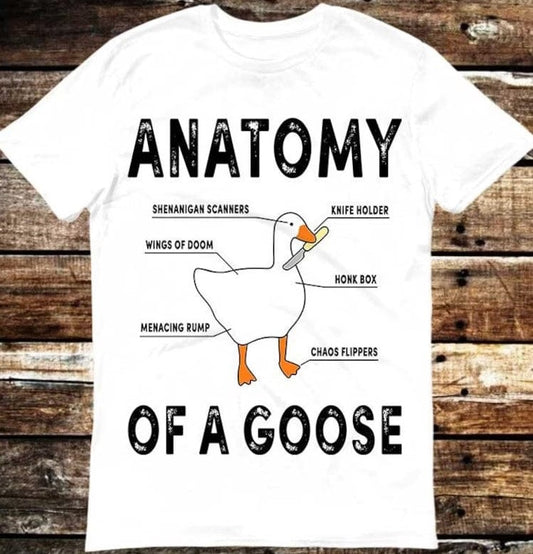 Anatomía de un ganso Camiseta divertida de ganso