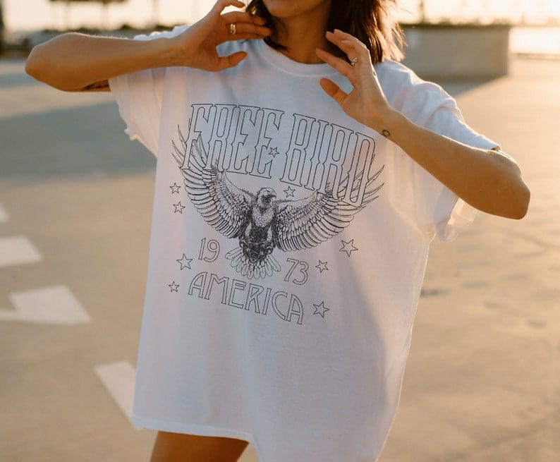 Free Bird 1973 America Eagle Shirt