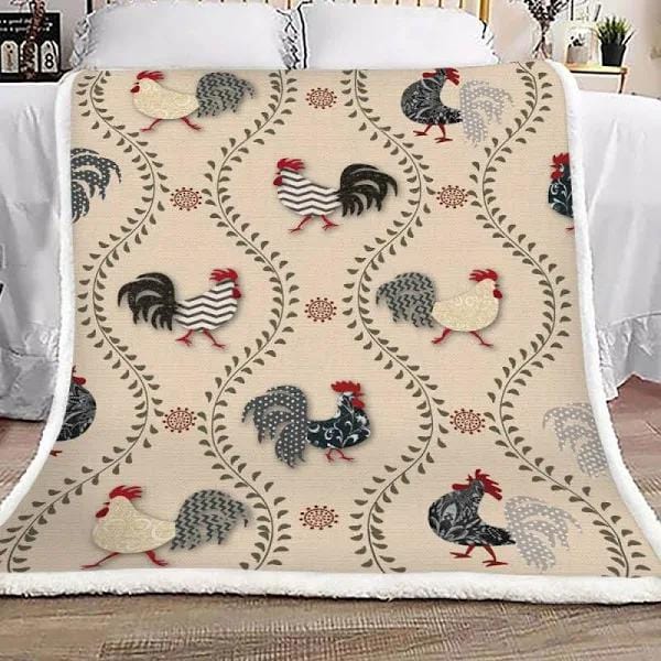 Chicken Pattern Rooster Chicken Blanket