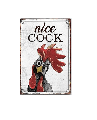 Nice Cock Funny Chicken Poster, Canvas