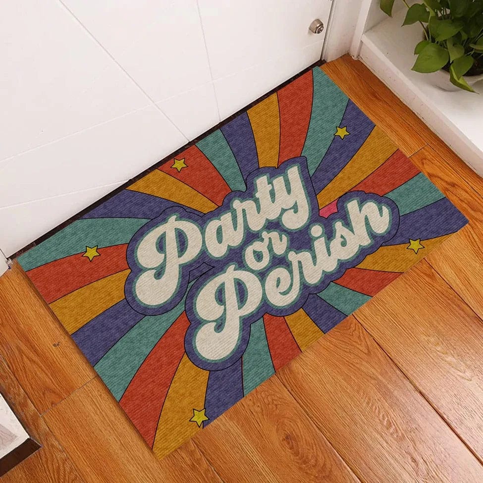 Party Or Perish Hippie Doormat