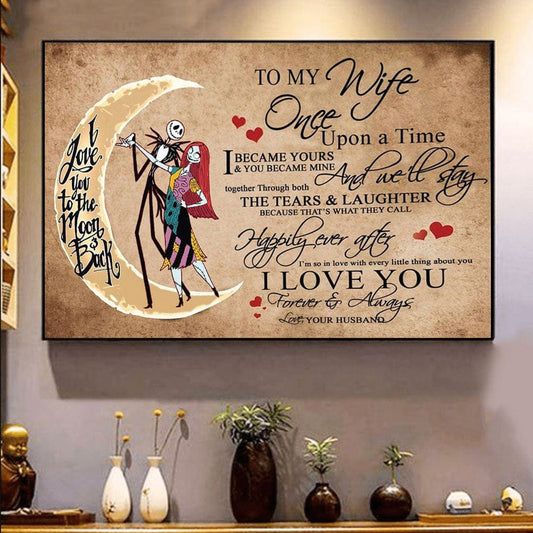 Para mi esposa te amo por siempre y para siempre Póster de San Valentín, lienzo