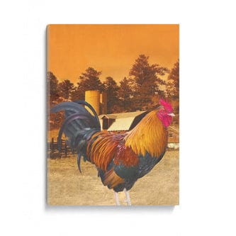Rooster Print Chicken Poster, Canvas