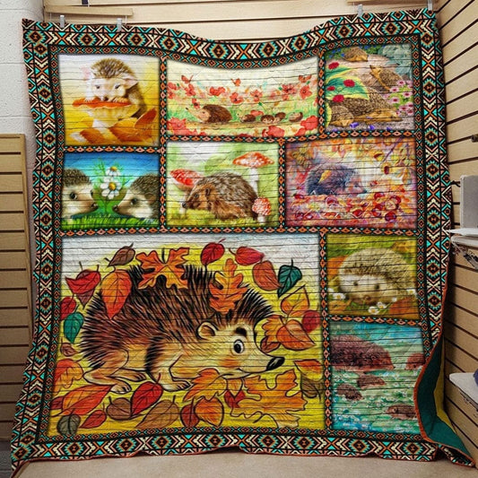 Hedgehog In Garden Hedgehog Blanket
