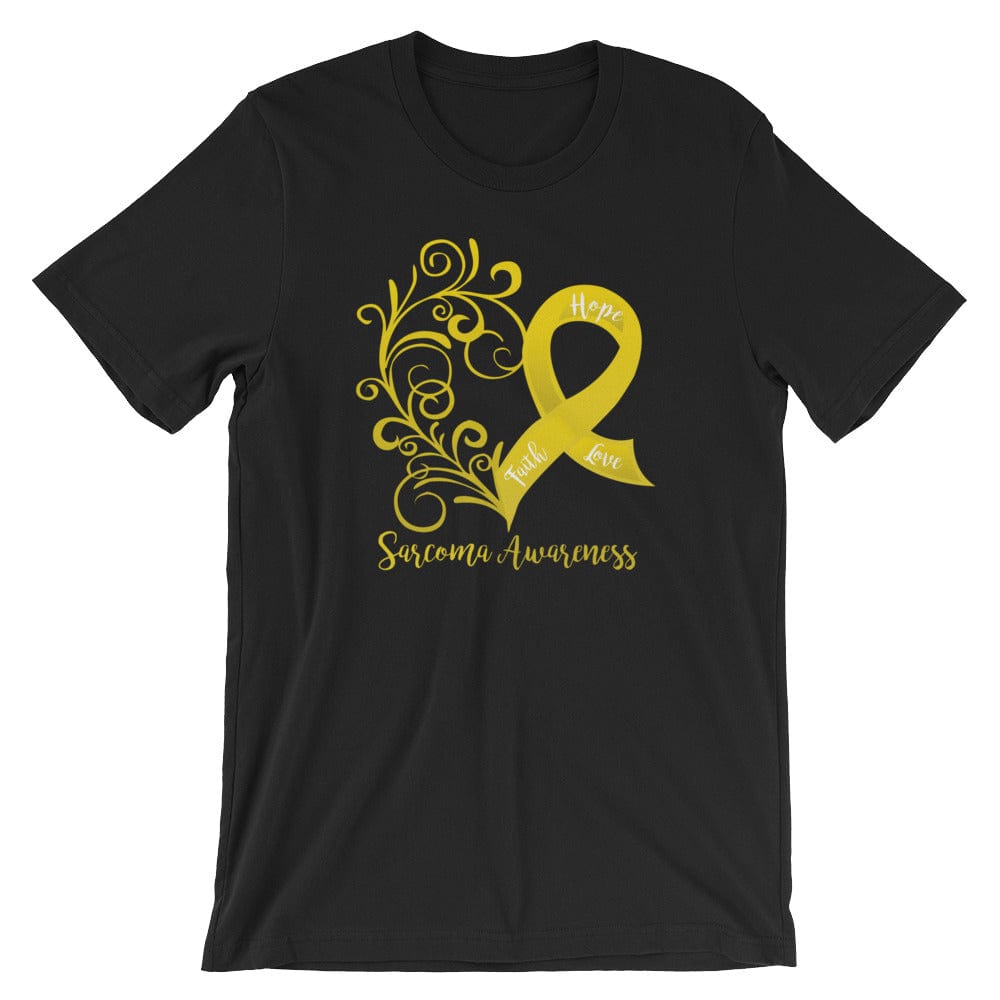 Faith Hope Love With Heart Sarcoma Awareness Shirt