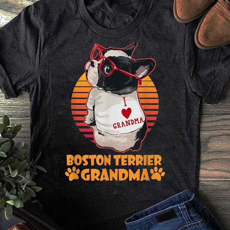 Camisa vintage de abuela con Boston Terrier