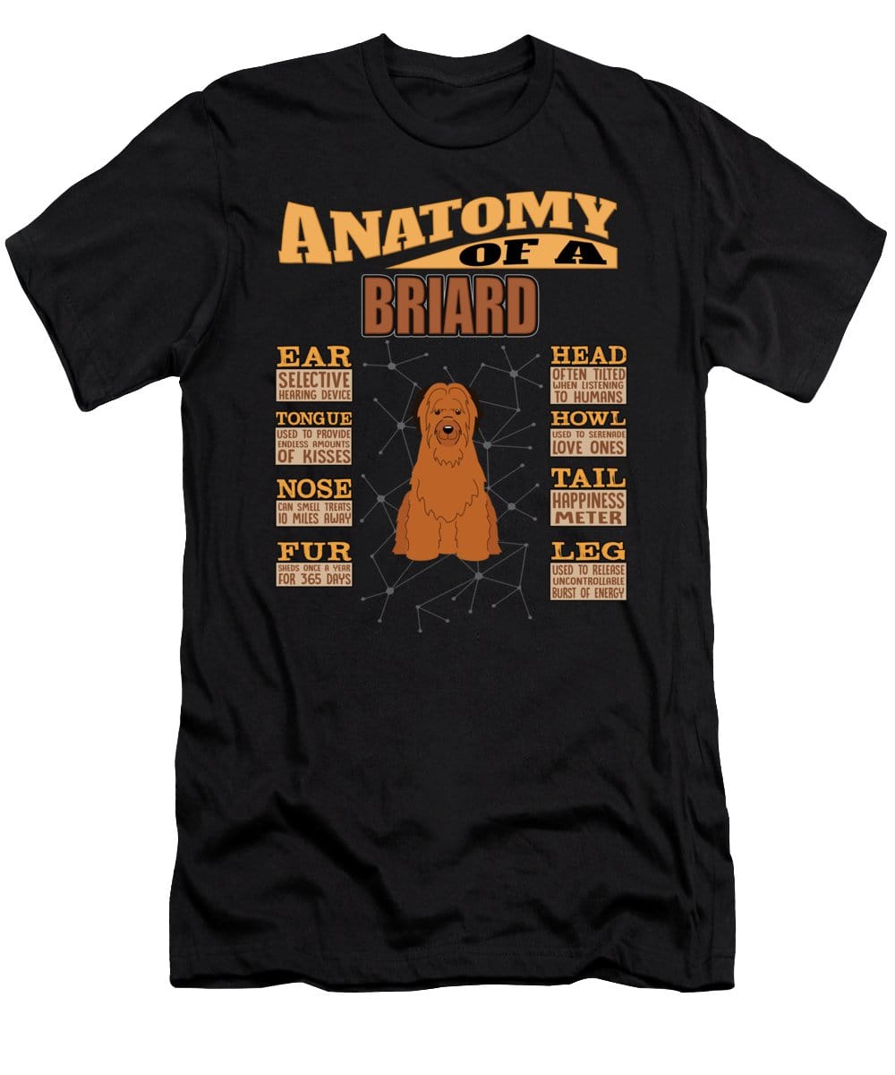 Anatomy Of Briard Dog Shirt