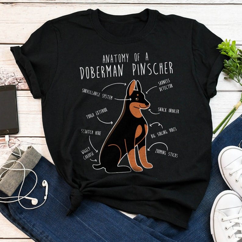 Anatomy of a Doberman Pinscher Dog Shirt