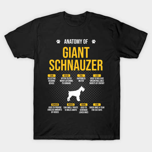 Anatomy Of Giant Schnauzer Funny Dog Shirt