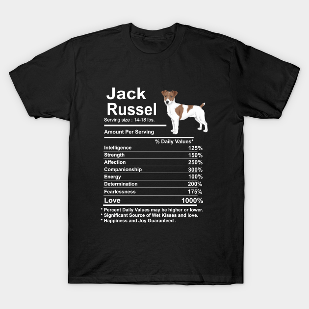 Jack Russell Terrier Facts Nutrition Shirt