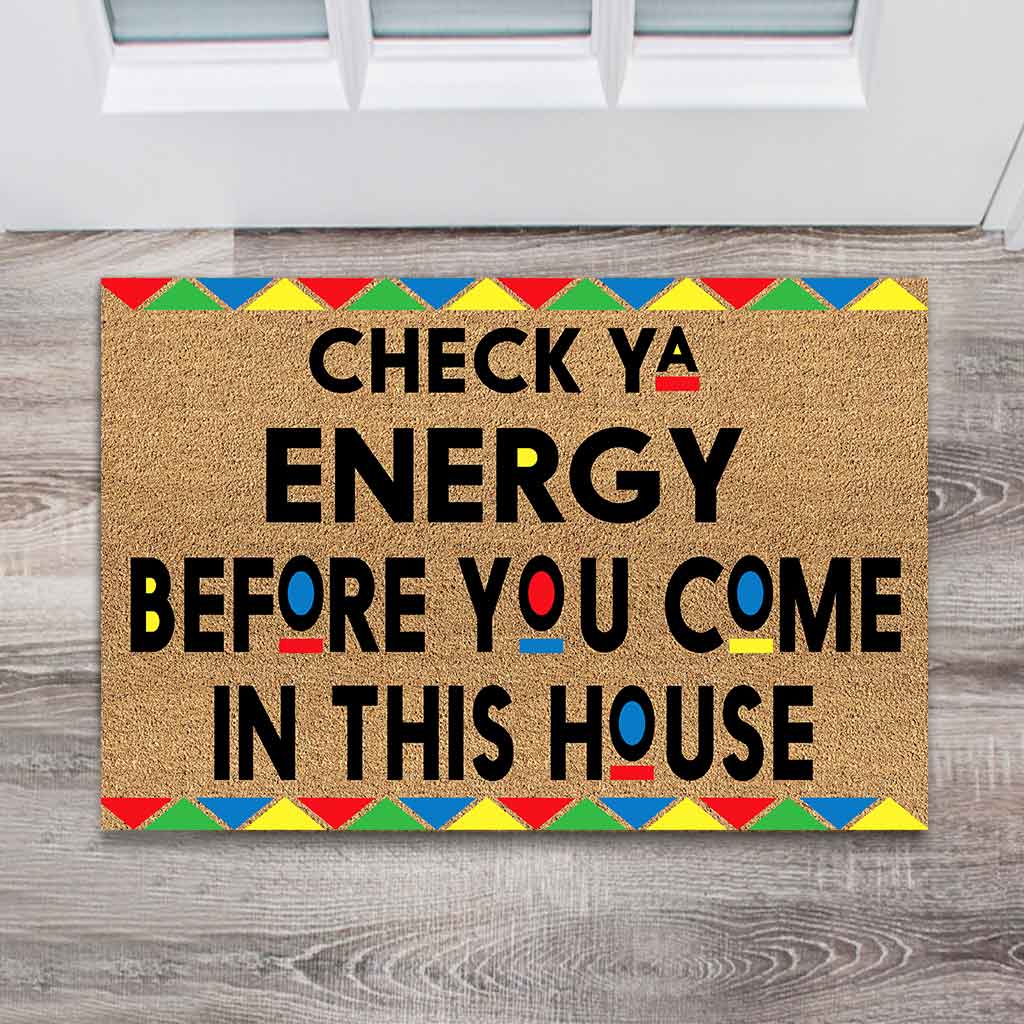 Check Ya Energy - African American Doormat