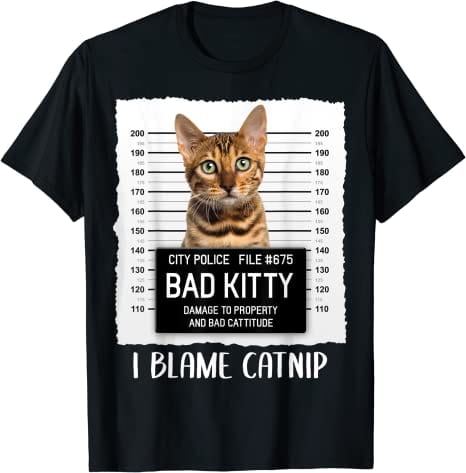 Camiseta de gatito malo para amantes de los gatos de Bengala
