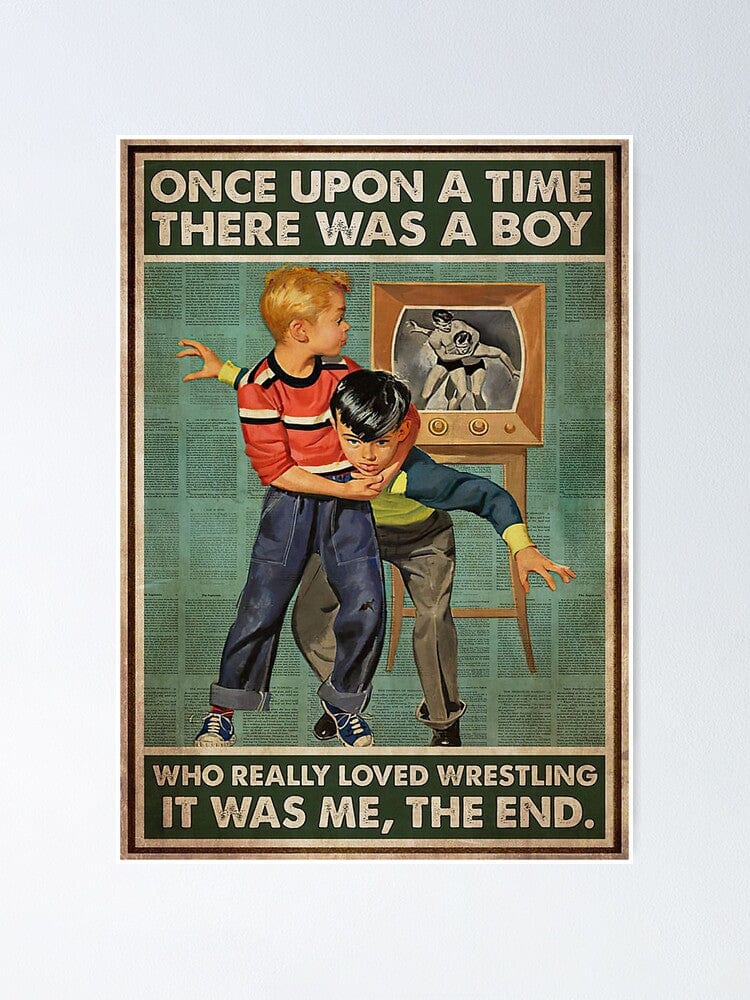 Érase una vez un niño al que le encantaba la lucha libre Póster, lienzo