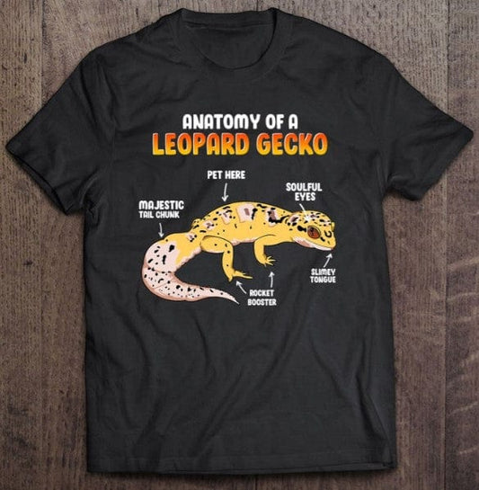 Camiseta con la anatomía de un gecko leopardo
