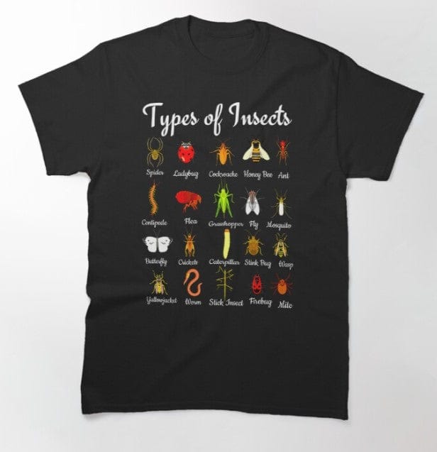 Tipos de insectos camiseta