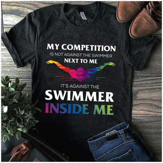 Camiseta deportiva de natación Swimmer Inside Me