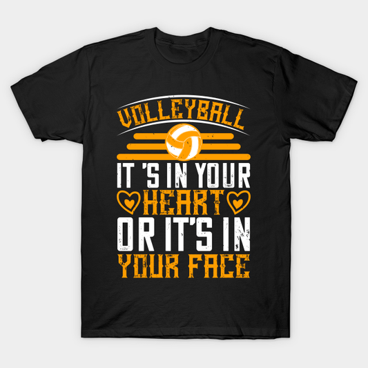 Camiseta de voleibol: está en tu corazón o en tu cara