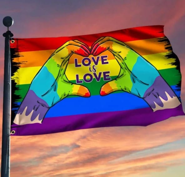 Love Is Love LGBT Pride Month House & Garden Flag