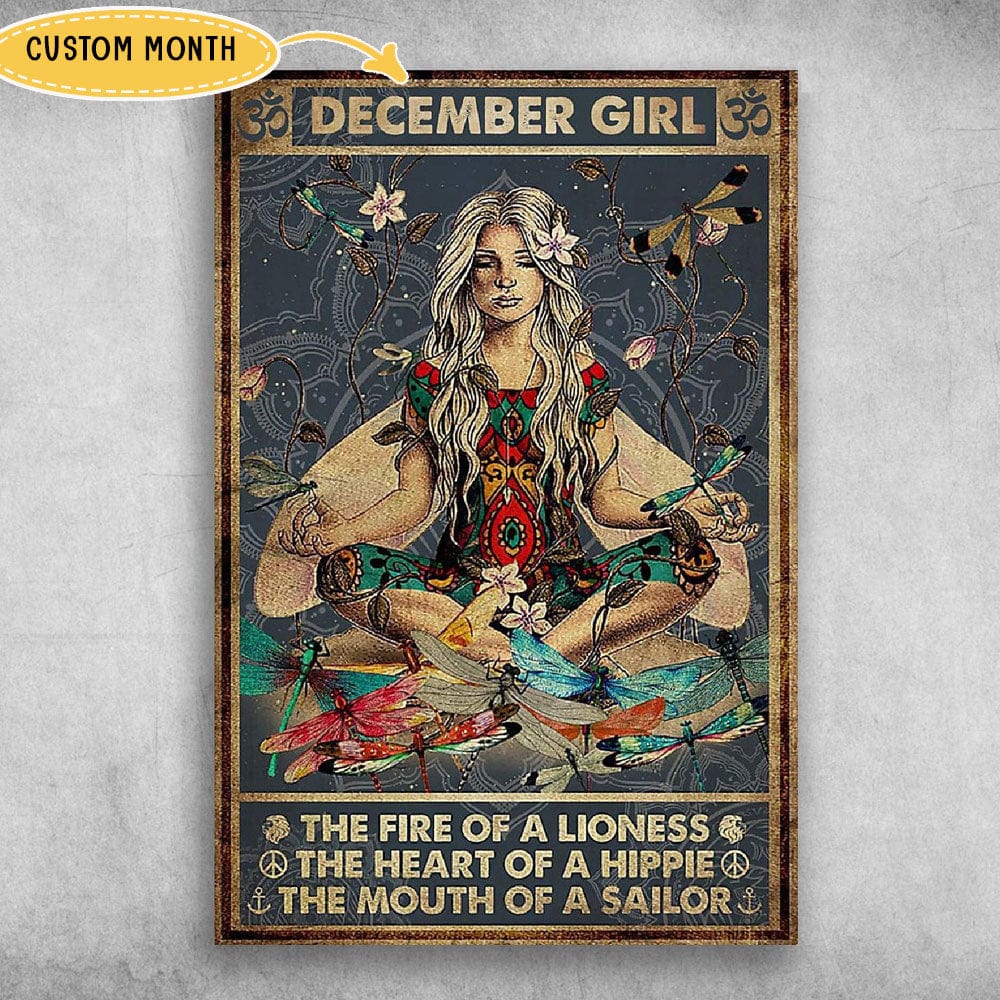 The Fire Of Lioness Heart Of Hippie Personalized Hippie Poster, Canvas