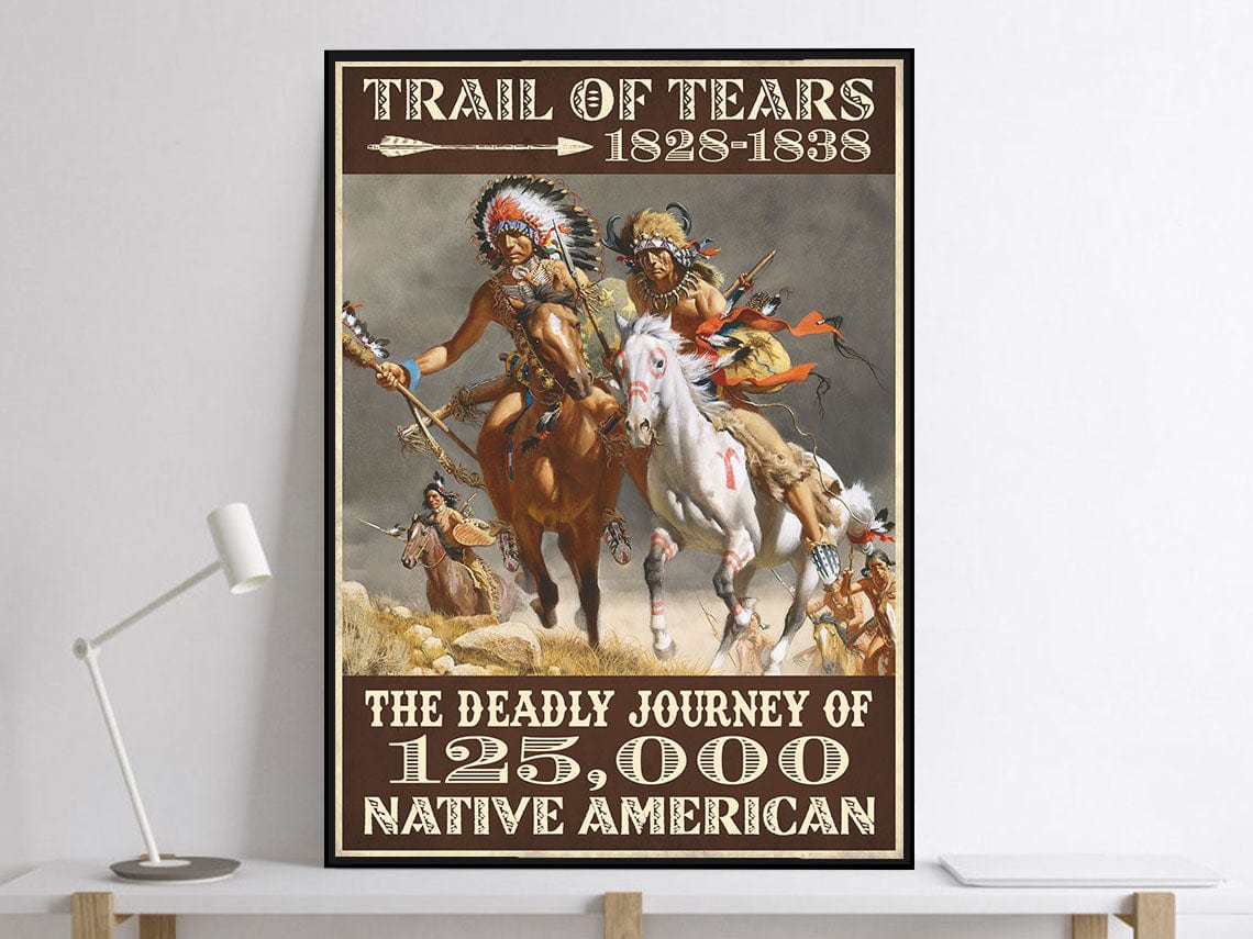 Póster de nativos americanos de Trail of Tears, lienzo