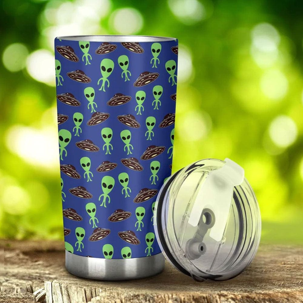 Vaso con diseño de extraterrestre