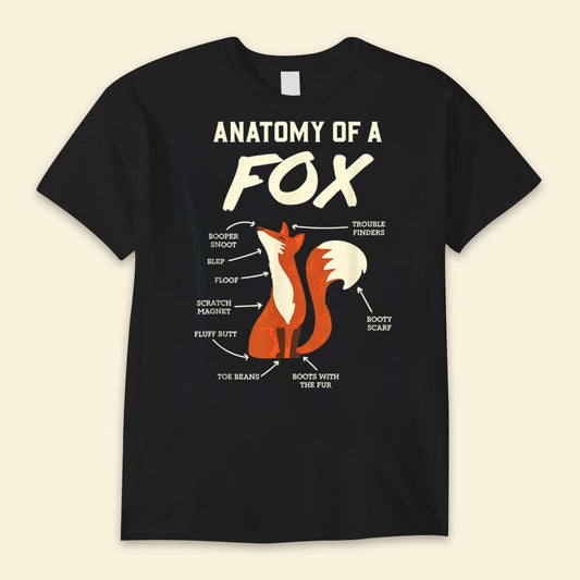 Anatomía de un zorro Camisetas de zorro
