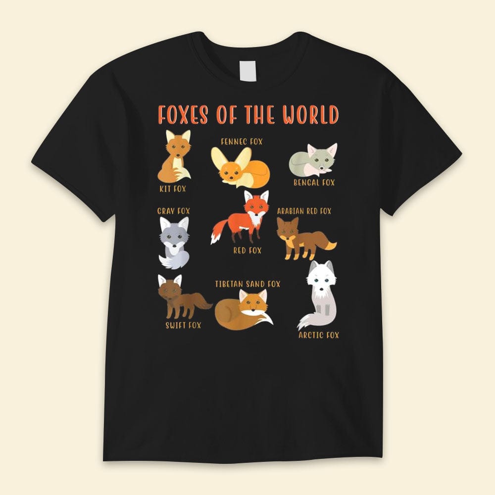 Camisetas de zorros de los zorros del mundo