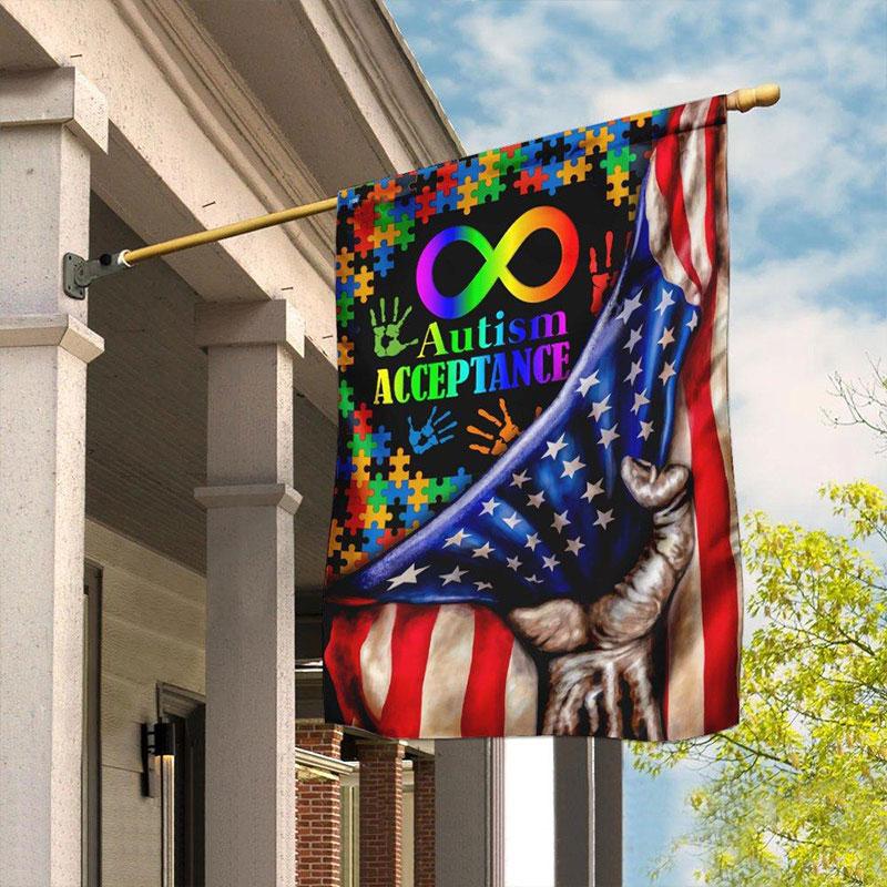 Autism Pride Flag, Autism Acceptance Flag, Puzzle Piece & Infinity, Autism American Awareness Flag, House & Garden Flag