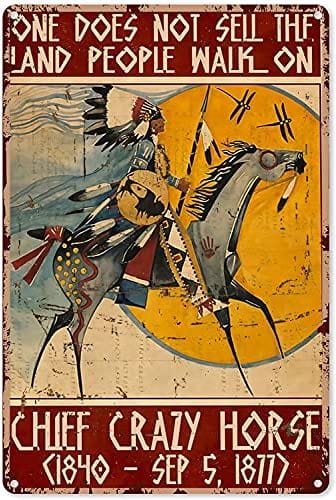 Póster de nativos americanos, lienzo