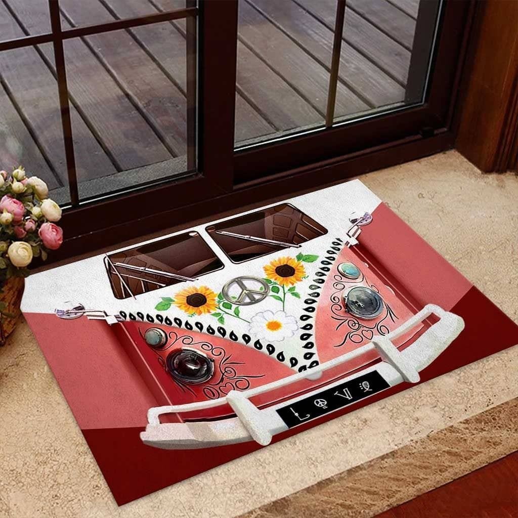 Hippie Van, Hippie Bus Hippie Doormat