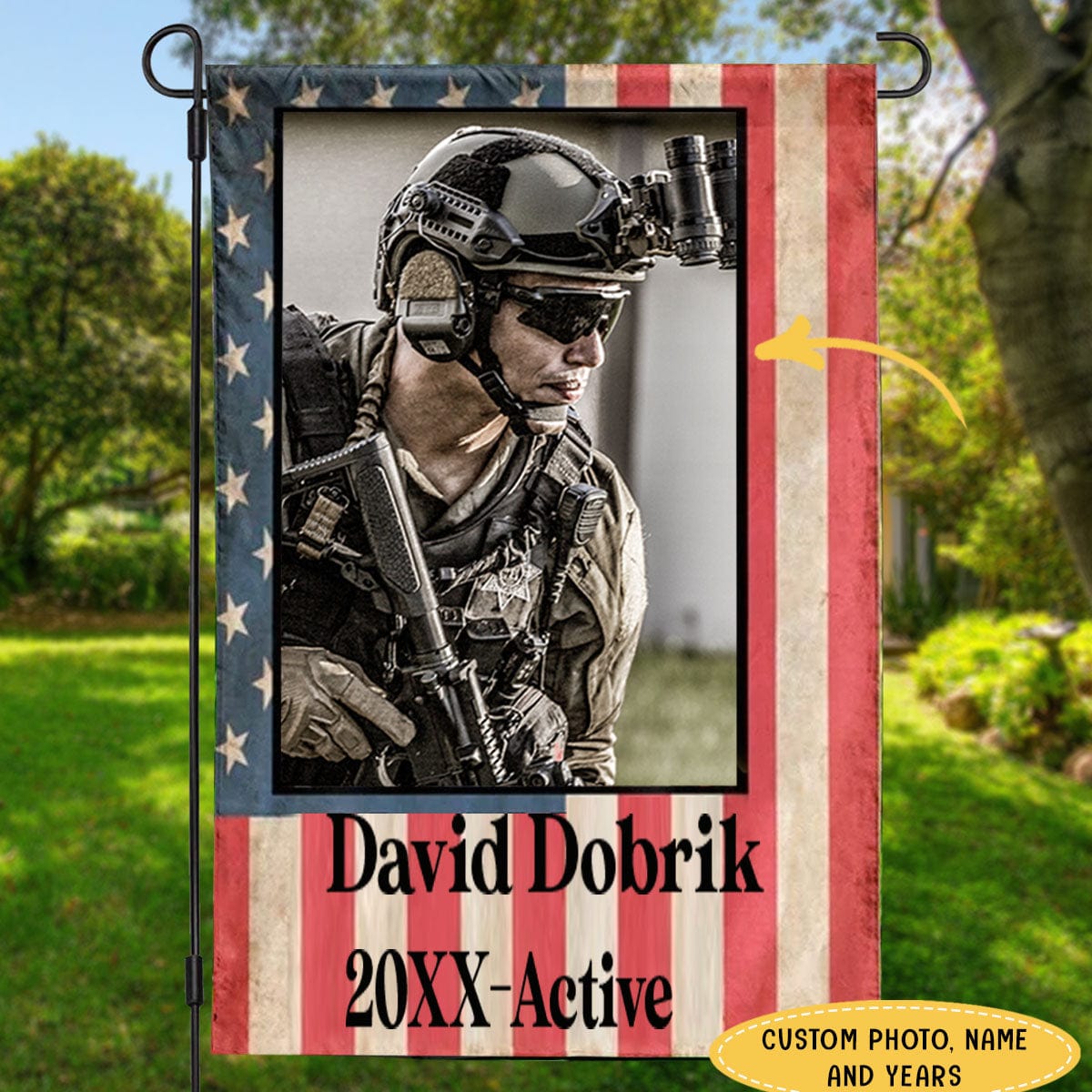 Honoring The Memory Of Personalized Memorial Day House & Garden Flag