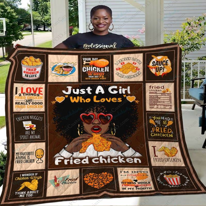 Just A Girl Who Loves Fried Chicken Blanket
