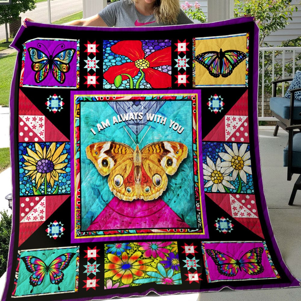 Manta polar y sherpa con diseño de mariposa "I Am Always With You"
