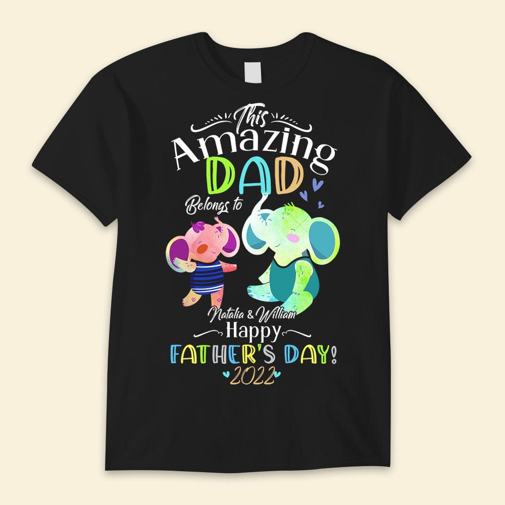 Personalized This Amazing Dad Belongs To Happy Father's Day Shirts