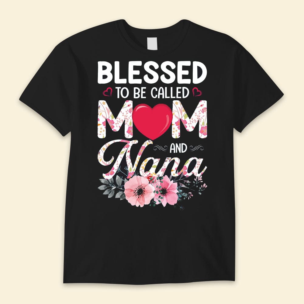 Bendecida por ser llamada mamá y nana Camisetas del feliz día de la madre