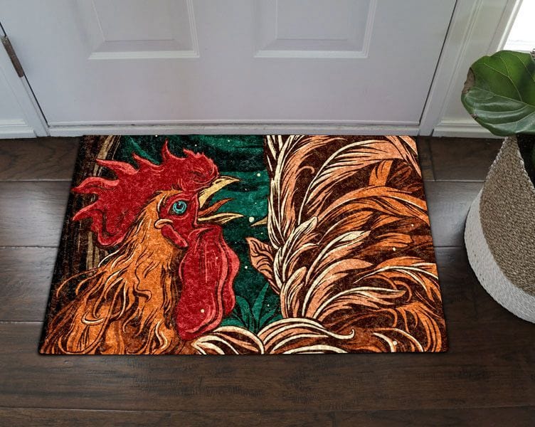 Chicken Rooster Chicken Doormat