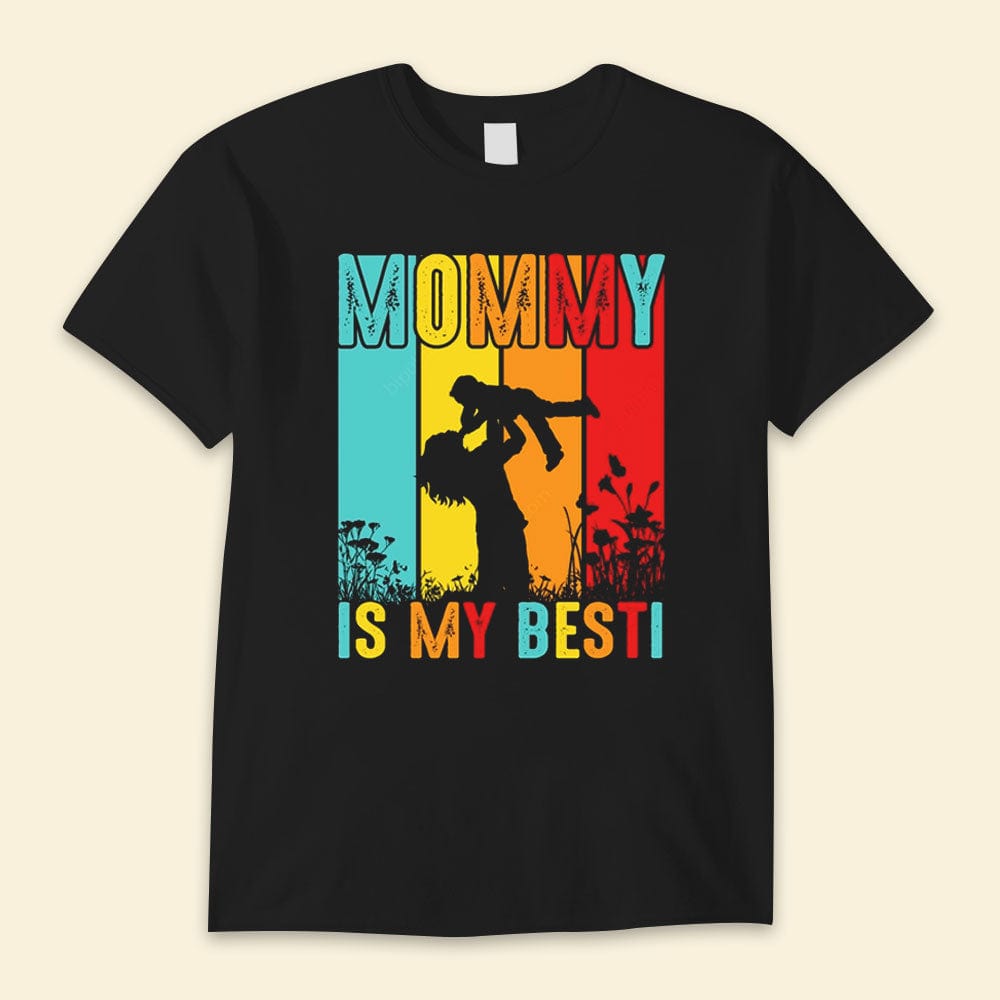 Camisetas vintage con el mensaje "Mamá es mi mejor amiga" para el Día de la Madre