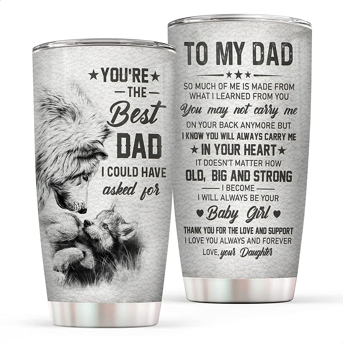 Para mi papá, regalo de mi hija, vaso para el día del padre